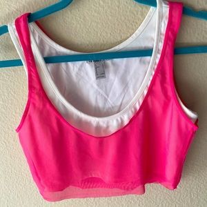 Forever 21 new w/o tag crop layer sport tank Large